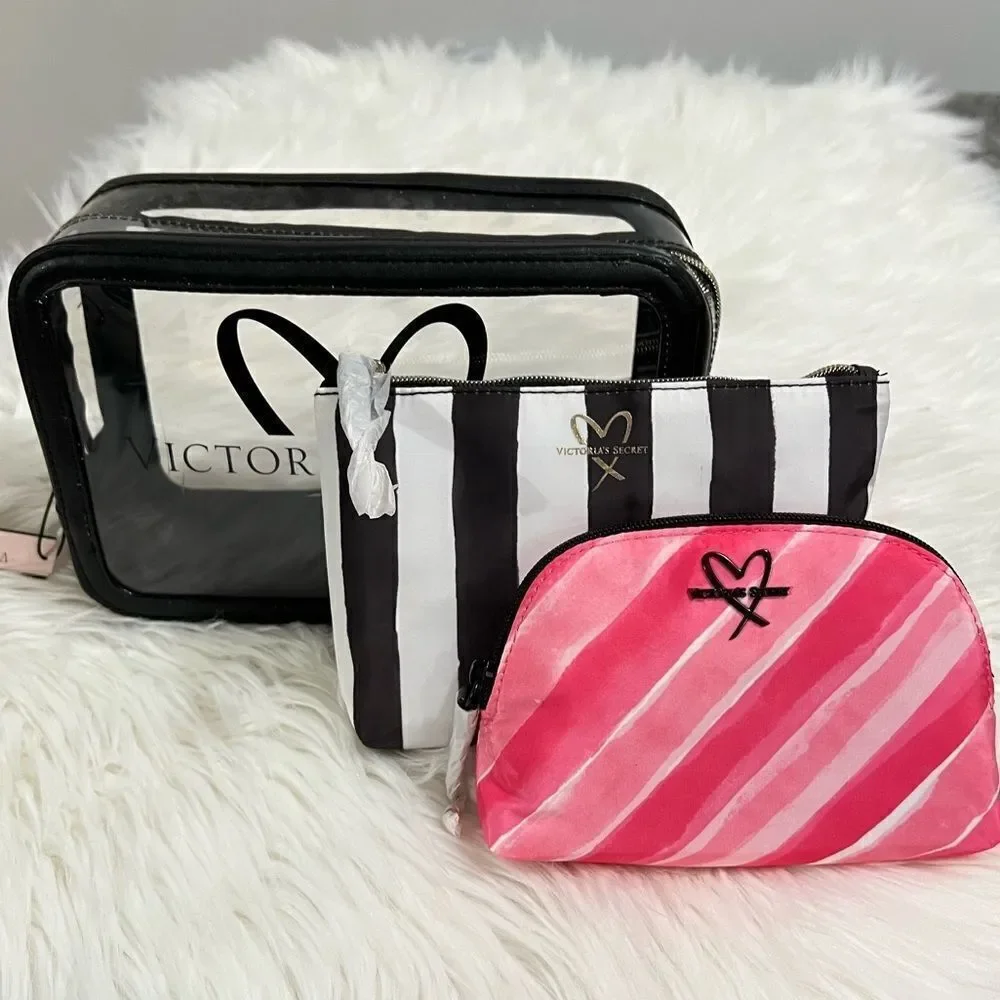 Victoria’s Secret trio makeup cosmetics bags set
